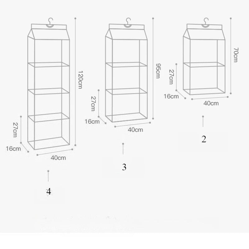 Hanging closet organizer