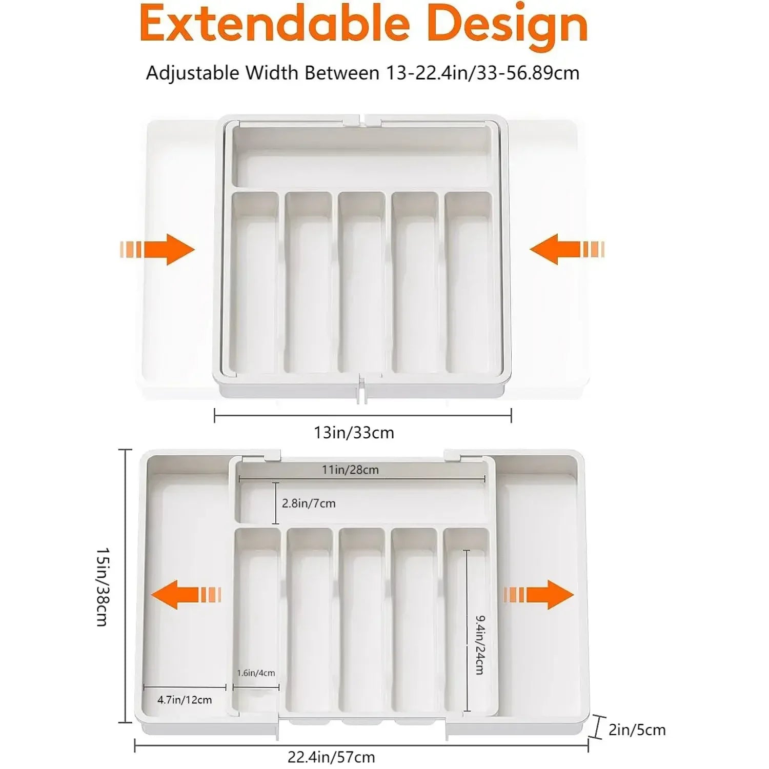 Adjustable drawer organizer
