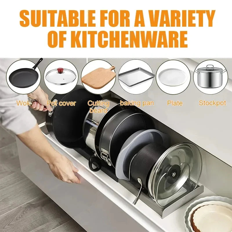 Pot lid organizer