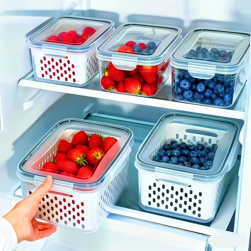 Fridge organizer bins